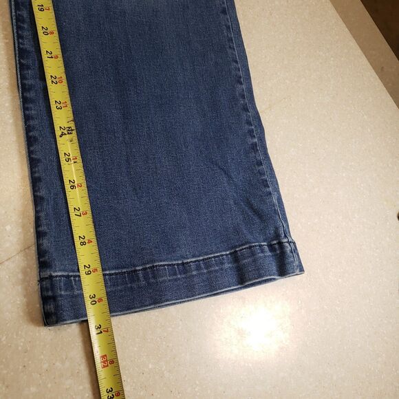 Democracy AbSolution Skyrise Wide Leg Jeans Blue Mid Rise Women’s Size 8 - Picture 10 of 11